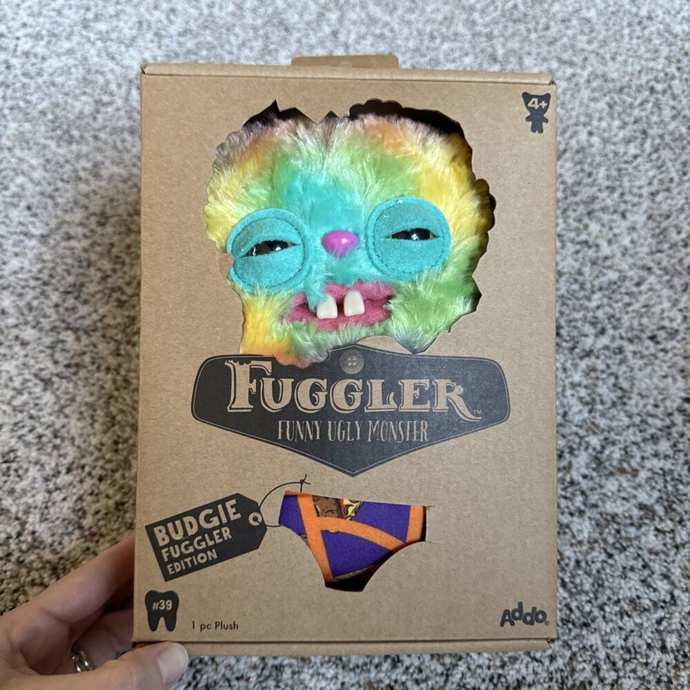 NEW Fuggler Funny Ugly Monster Budgie Fuggler Edition #39 Multi Tie-dye Plush